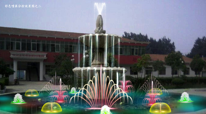 水池噴泉  